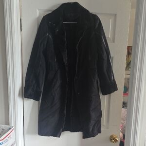 Via Spiga Black Teddy Jacket Sleek and Structured